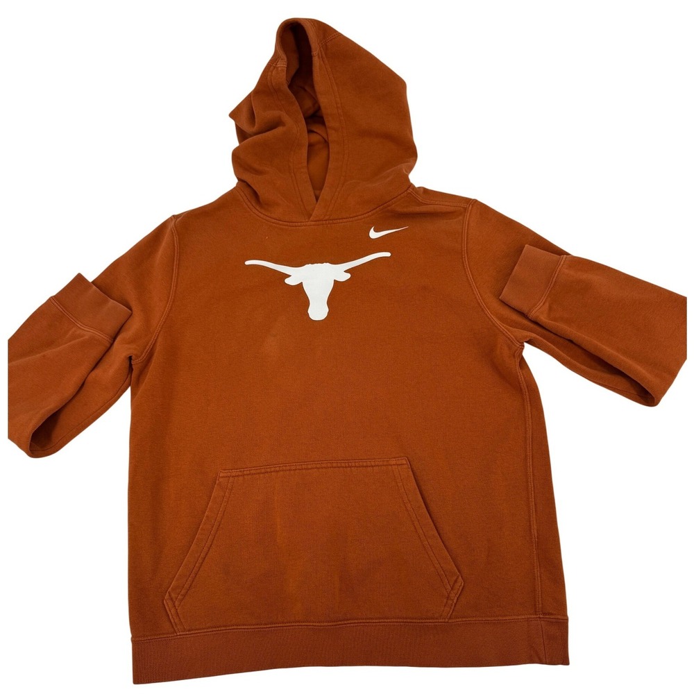 Nike Texas Longhorns Hoodie Womens XL Orange Pullover Graphic Sweatshirt UT NCAA